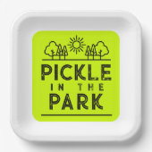 マッチングクラブトーナメントイベントピックボールおもしろい ペーパープレート (正面)