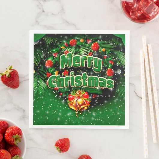 マッチンググリーンメリークリスマス金ゴールドベル (インサイチュ)