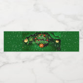 マッチンググリーンメリークリスマス金ゴールドベル ペットボトルラベル (シングルラベル)