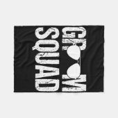 マッチンググロムスマングループバチュラーパーティグルームスクア フリースブランケット (正面(横))