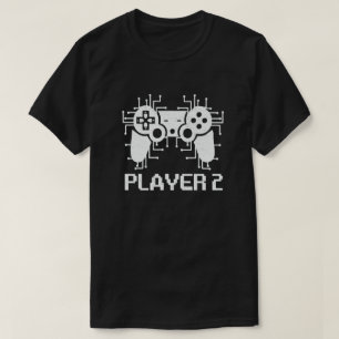 マッチングゲーマーカップルプレーヤー1プレーヤー2 Tシャツ