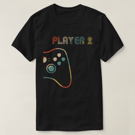マッチングゲーマーカップル選手1選手2 Tシャツ (デザイン正面)
