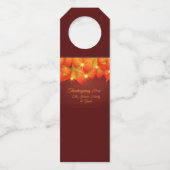 マッチングサンクスギビングオレンジのリーフ名の年ボトル ボトルネックタグ (正面)