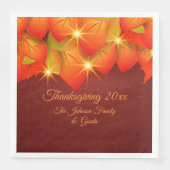 マッチングサンクスギビングオレンジの葉の名前の年ディナー (正面)