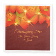 マッチングサンクスギビングオレンジの葉の名前の年ディナー