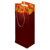 マッチングサンクスギビングオレンジの葉の名前の年ワイン ワインギフトバッグ (裏面アングル)