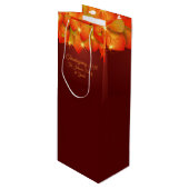 マッチングサンクスギビングオレンジの葉の名前の年ワイン ワインギフトバッグ (正面アングル)