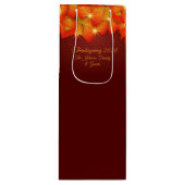 マッチングサンクスギビングオレンジの葉の名前の年ワイン ワインギフトバッグ (正面)