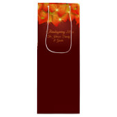 マッチングサンクスギビングオレンジの葉の名前の年ワインW ワインギフトバッグ (正面)