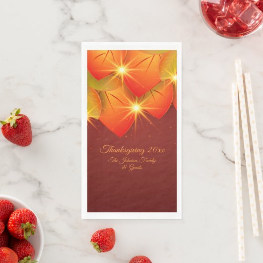 マッチングサンクスギビングオレンジの葉の名前の年紙 (インサイチュ)