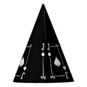 マッチングジャックスペードスーツトランプ モダン パーティーハット (裏面)