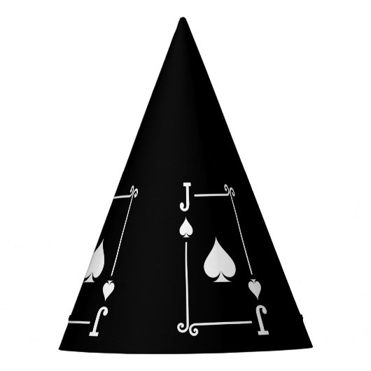 マッチングジャックスペードスーツトランプ モダン パーティーハット (正面)