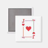 マッチングジャックハートスーツトランプ モダン マグネット (正面/裏面)