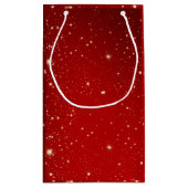 マッチングセットクリスマスレッド金ゴールドツリー星名 スモールペーパーバッグ (裏面)