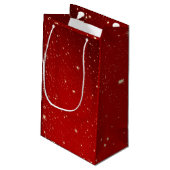 マッチングセットクリスマスレッド金ゴールドツリー星名 スモールペーパーバッグ (裏面アングル)