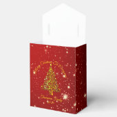 マッチングセットクリスマスレッド金ゴールドツリー星名 フェイバーボックス (オープン)