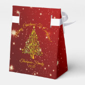 マッチングセットクリスマスレッド金ゴールドツリー星名 フェイバーボックス (裏面サイド)