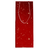 マッチングセットクリスマスレッド金ゴールドツリー星名 ワインギフトバッグ (裏面)