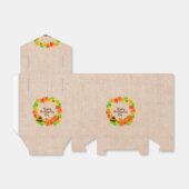 マッチングセット感謝祭グリーン金ゴールドリース帽子 フェイバーボックス (折り畳みなし)