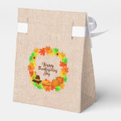 マッチングセット感謝祭グリーン金ゴールドリース帽子 フェイバーボックス (裏面サイド)