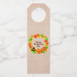 マッチングセット感謝祭グリーン金ゴールドリース帽子 ボトルネックタグ