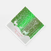 マッチングセット白トナカイ編集名ランチョン スタンダードランチョンナプキン (角)