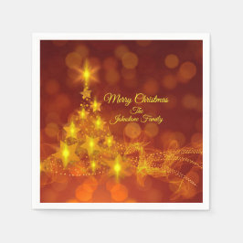 マッチングセット金ゴールドスター名クリスマスカクテル スタンダードカクテルナプキン