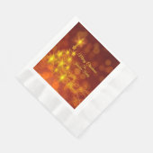 マッチングセット金ゴールドスター名クリスマスランチ 縁ありランチョンナプキン (角)