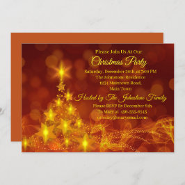 マッチングセット金ゴールド星ツリー変更文字クリスマス 招待状