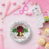 マッチングセット – 金ゴールドベルレッドボウクリスマス20xx ペーパーボウル (パーティー)