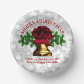 マッチングセット – 金ゴールドベルレッドボウクリスマス20xx ペーパーボウル (正面)