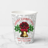 マッチングセット – 金ゴールドベルレッドボウクリスマス20xx 紙コップ (裏面)