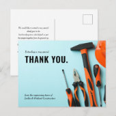 マッチングツールセットの構築 | ミニマルなお礼 ポストカード (正面/裏面)