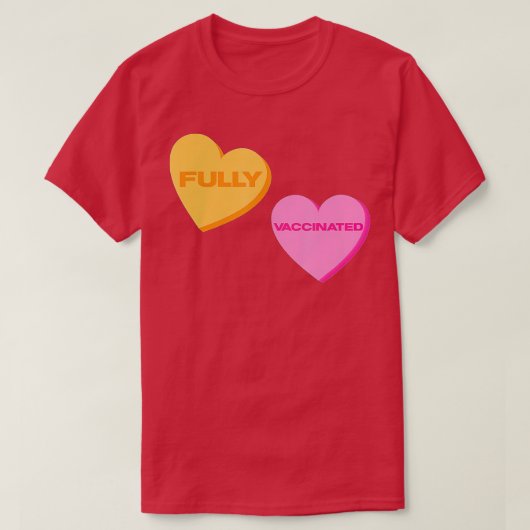 マッチングナースズヴァレンティーンズデイキャンディハートワクチン Tシャツ (デザイン正面)