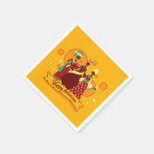 マッチングハッピークワンザ3レディースイエローカクテル スタンダードカクテルナプキン (角)