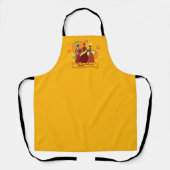 マッチングハッピークワンザ3レディースイエロー エプロン (正面)