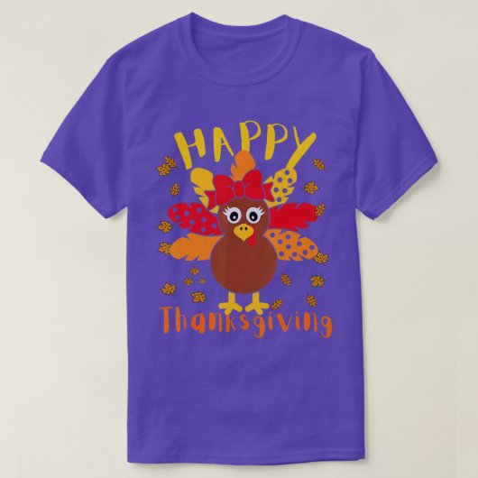 マッチングハッピーサンクスギビング巡礼者トルコ日部屋 Tシャツ (デザイン正面)