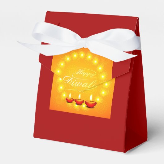 マッチングハッピーディワリイエロー – フェイバーボックス (正面サイド)