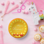 マッチングハッピーディワリイエロー ペーパーボウル (パーティー)