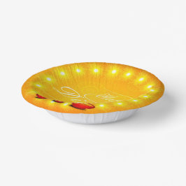 マッチングハッピーディワリイエロー ペーパーボウル