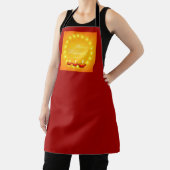 マッチングハッピーディワリイエロー&レッド エプロン (インサイチュ)