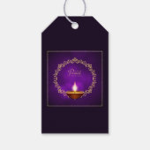 マッチングハッピーディワリパープル ギフトタグ (正面)