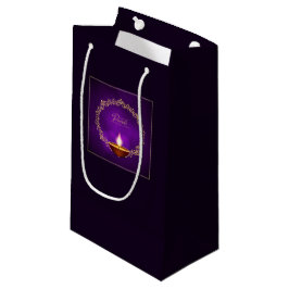 マッチングハッピーディワリパープル スモールペーパーバッグ