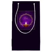 マッチングハッピーディワリパープル スモールペーパーバッグ (正面)