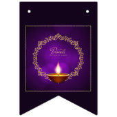 マッチングハッピーディワリパープル バンティングフラッグ (第2の旗)