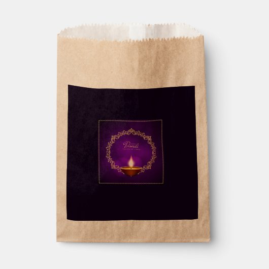 マッチングハッピーディワリパープル フェイバーバッグ (正面)