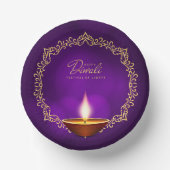 マッチングハッピーディワリパープル ペーパーボウル (正面)