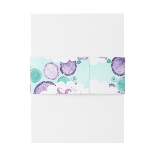 マッチングバックで輝く人魚とシーホース 招待状ベリーバンド (裏面例)