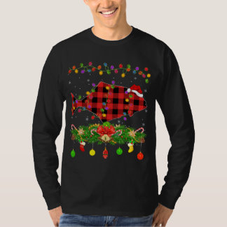 マッチングバッファローおもしろいプライドHalibutフィッシュクリスマ Tシャツ