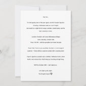 マッチングパステルブラックキャットハロウィンティー 招待状 (裏面)